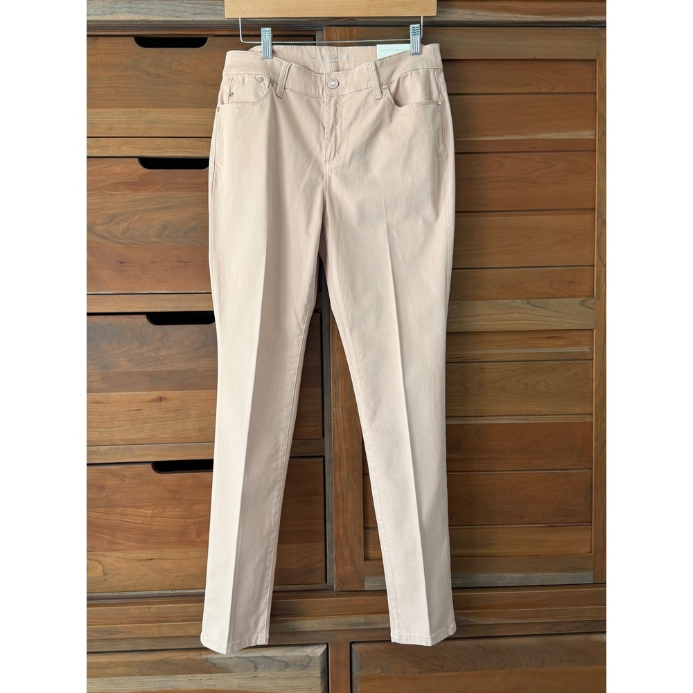 NWT Chico's Women's Platinum Jeggings Size 0 Frosted Petal Stretch Slim Tapered